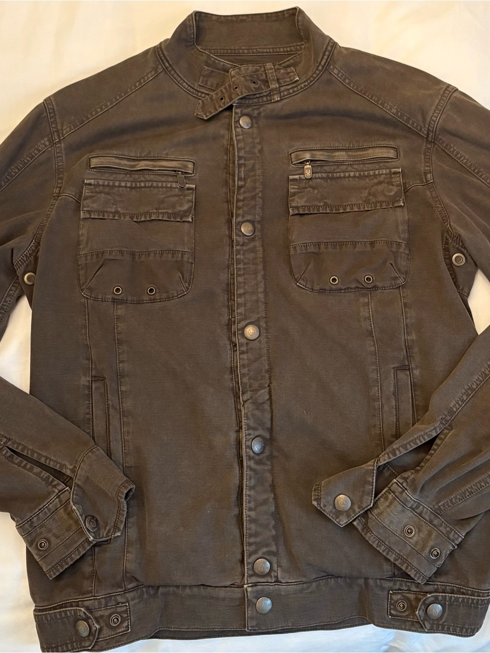 Belstaff Men's Military Field Jacket in Faded Brown
